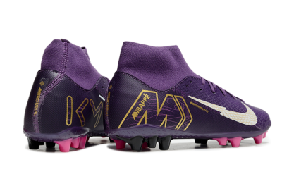 Nike Air Zoom Mercurial Superfly 10 Academy AG Football Boots - Purple/White/Gold