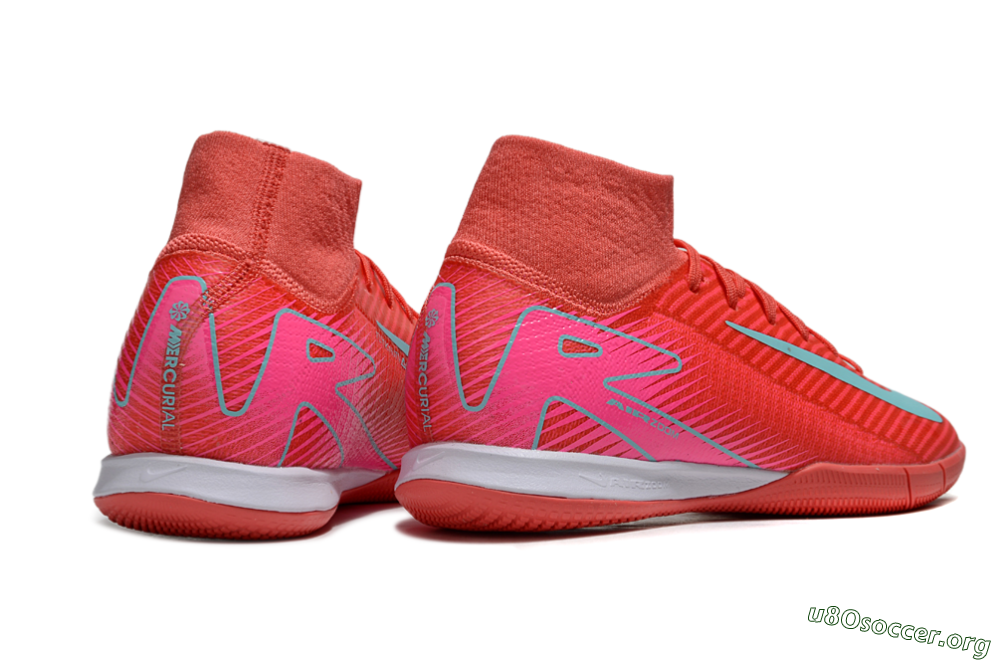 Nike Air Zoom Mercurial Superfly 10 Elite IC Football Shoes - Red/Jade/Pink 6