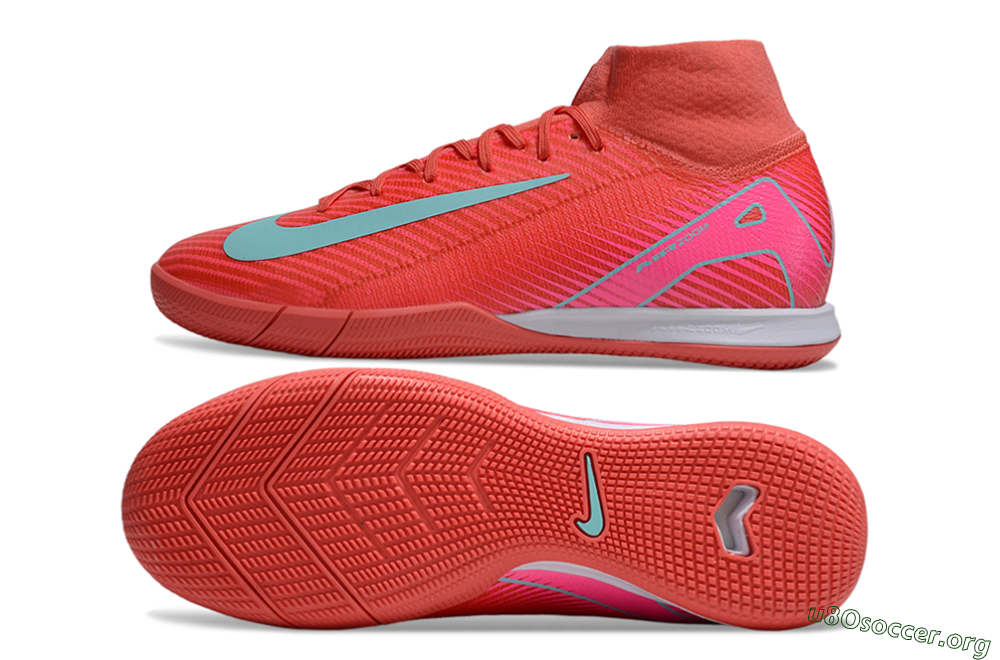 Nike Air Zoom Mercurial Superfly 10 Elite IC Football Shoes - Red/Jade/Pink 1