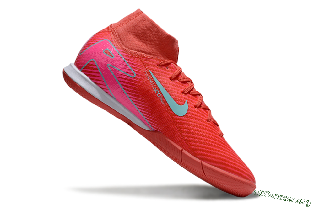 Nike Air Zoom Mercurial Superfly 10 Elite IC Football Shoes - Red/Jade/Pink 4