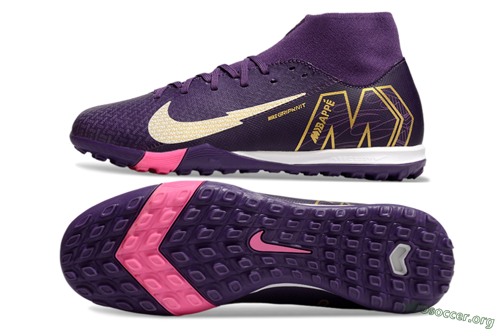 Nike Air Zoom Mercurial Superfly 10 Academy TF Football Shoes - Purple/White/Gold 1
