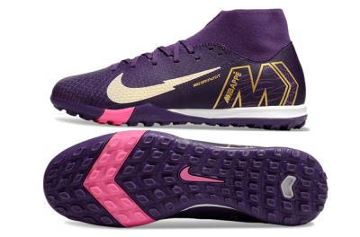 Nike Air Zoom Mercurial Superfly 10 Academy TF Football Shoes - Purple/White/Gold