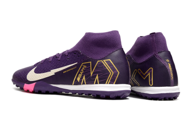 Nike Air Zoom Mercurial Superfly 10 Academy TF Football Shoes - Purple/White/Gold