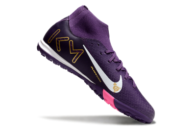 Nike Air Zoom Mercurial Superfly 10 Academy TF Football Shoes - Purple/White/Gold