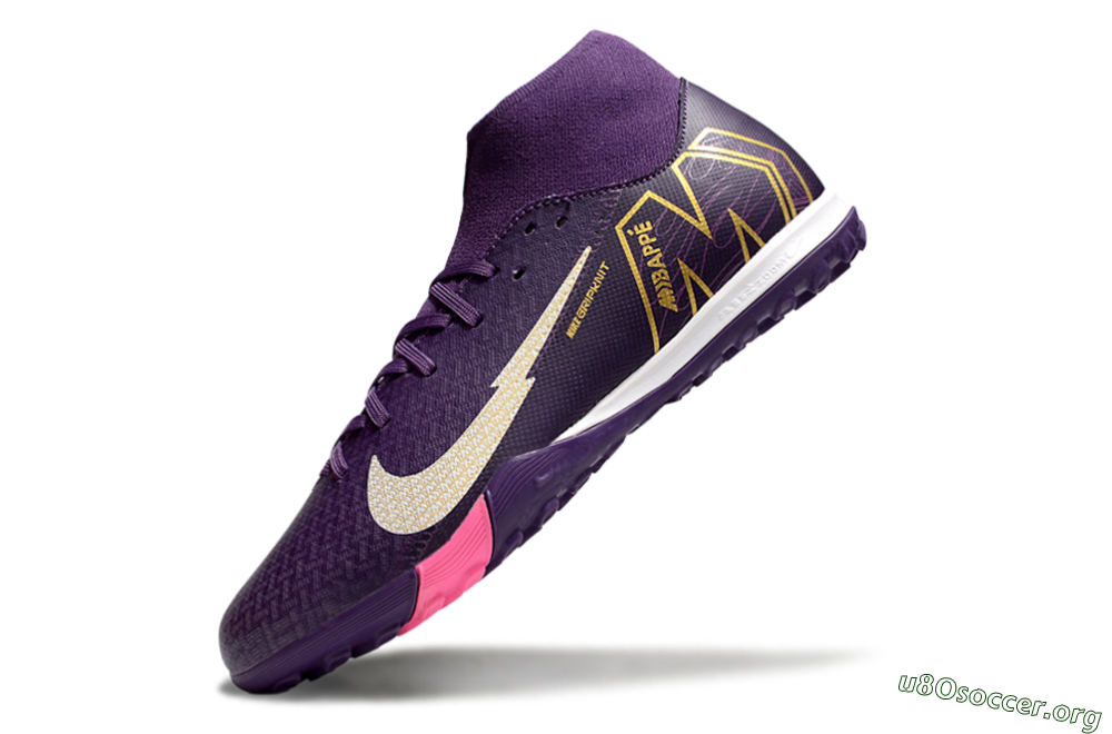 Nike Air Zoom Mercurial Superfly 10 Academy TF Football Shoes - Purple/White/Gold 5