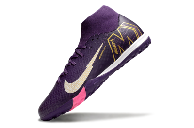 Nike Air Zoom Mercurial Superfly 10 Academy TF Football Shoes - Purple/White/Gold