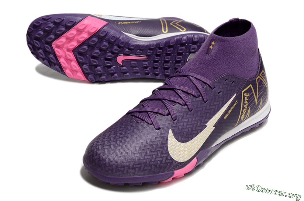 Nike Air Zoom Mercurial Superfly 10 Academy TF Football Shoes - Purple/White/Gold 0