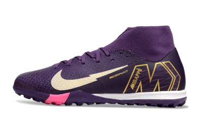 Nike Air Zoom Mercurial Superfly 10 Academy TF Football Shoes - Purple/White/Gold