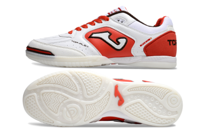 Joma Top Flex IC Football Shoes - White/Red/Black