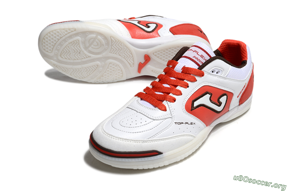 Joma Top Flex IC Football Shoes - White/Red/Black 0