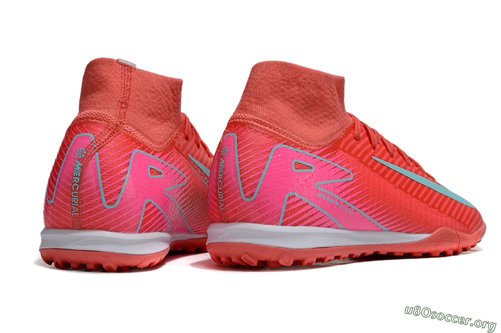 Nike Air Zoom Mercurial Superfly 10 Elite TF Football Shoes - Red/Jade/Pink 6