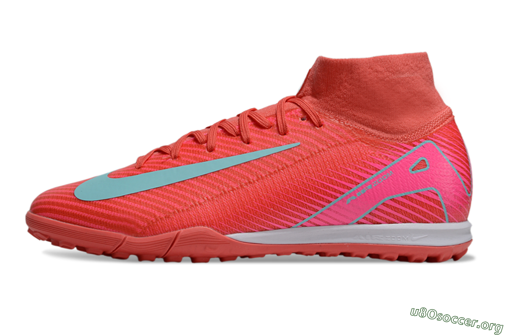 Nike Air Zoom Mercurial Superfly 10 Elite TF Football Shoes - Red/Jade/Pink 3