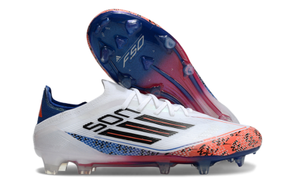Adidas F50 Elite FG Football Boots - White/Red/Blue