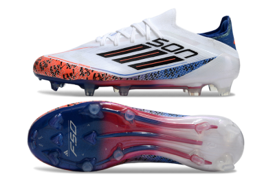 Adidas F50 Elite FG Football Boots - White/Red/Blue