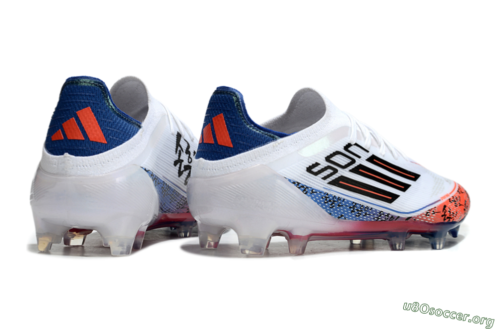 Adidas F50 Elite FG Football Boots - White/Red/Blue 6