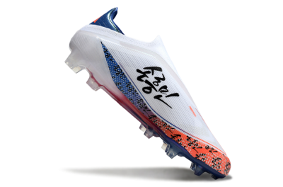 Adidas F50 Elite Laceless FG Football Boots - White/Red/Blue