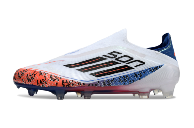 Adidas F50 Elite Laceless FG Football Boots - White/Red/Blue