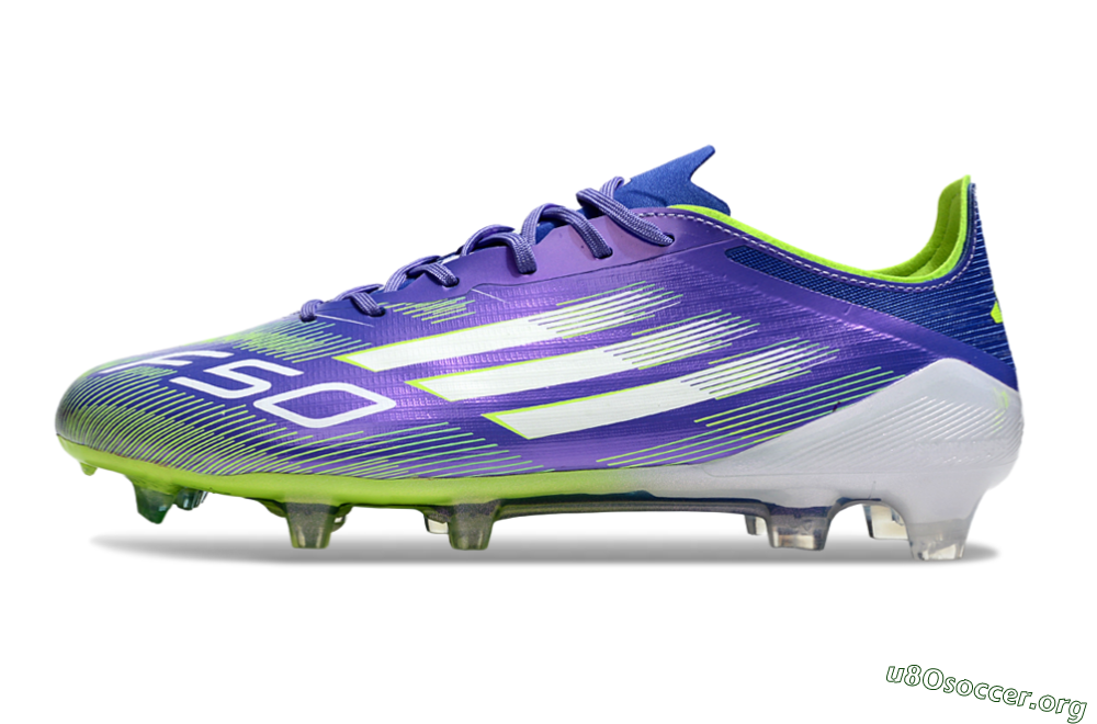 Adidas F50 Elite FG Football Boots - Purple/Yellow/White 3