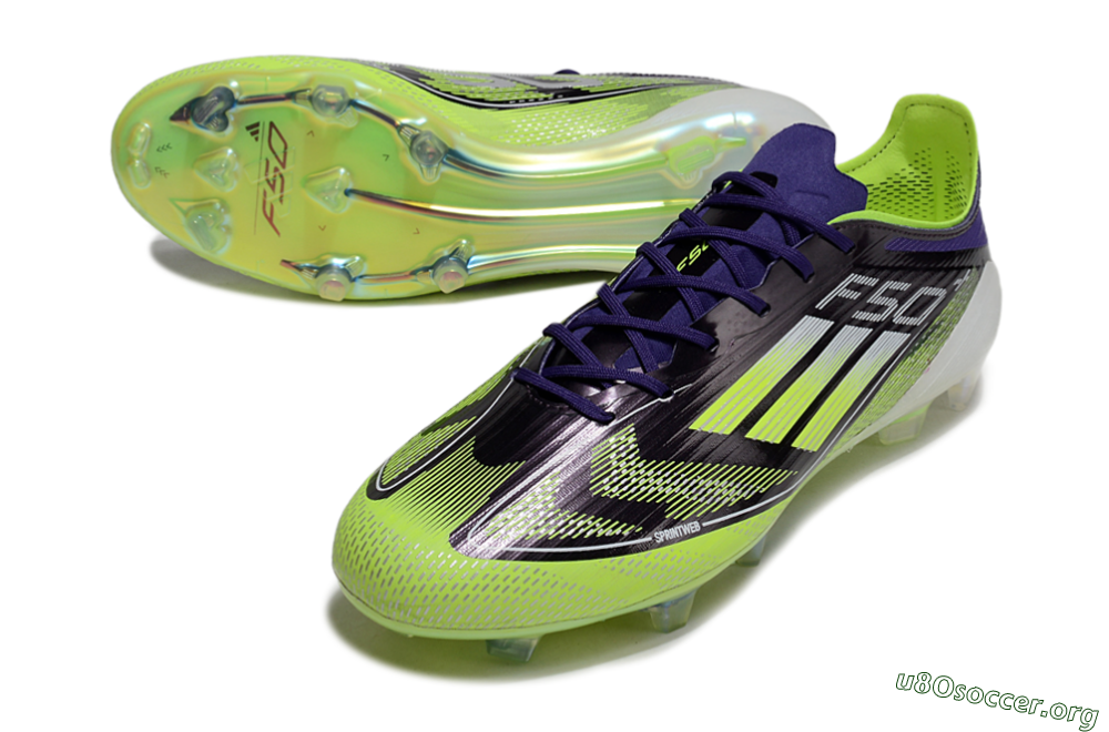 Adidas F50 Elite FG Football Boots - Purple/Yellow/White 0
