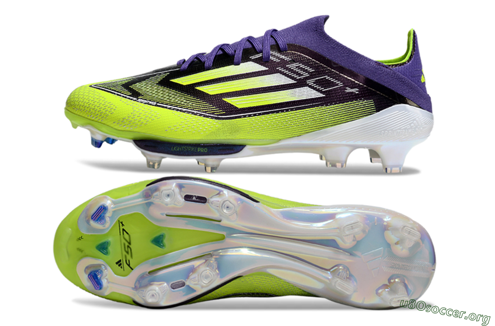 Adidas F50+ Elite Lightstrike Pro FG Football Boots - Purple/Yellow/White 1