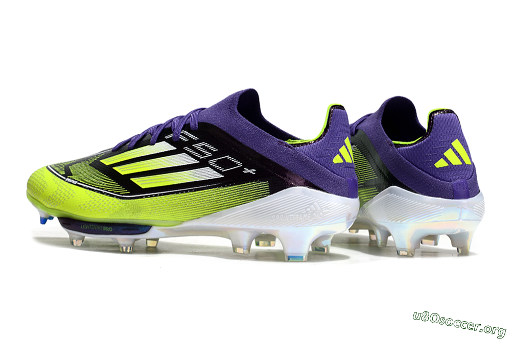 Adidas F50+ Elite Lightstrike Pro FG Football Boots - Purple/Yellow/White 6