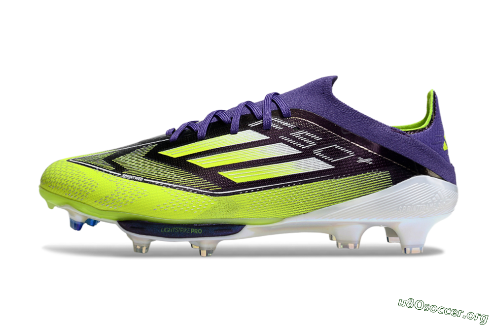 Adidas F50+ Elite Lightstrike Pro FG Football Boots - Purple/Yellow/White 3