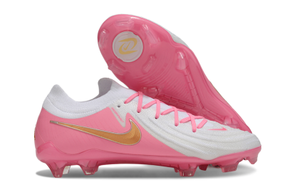 Nike Phantom GX Elite FG Football Boots - White/Pink/Gold