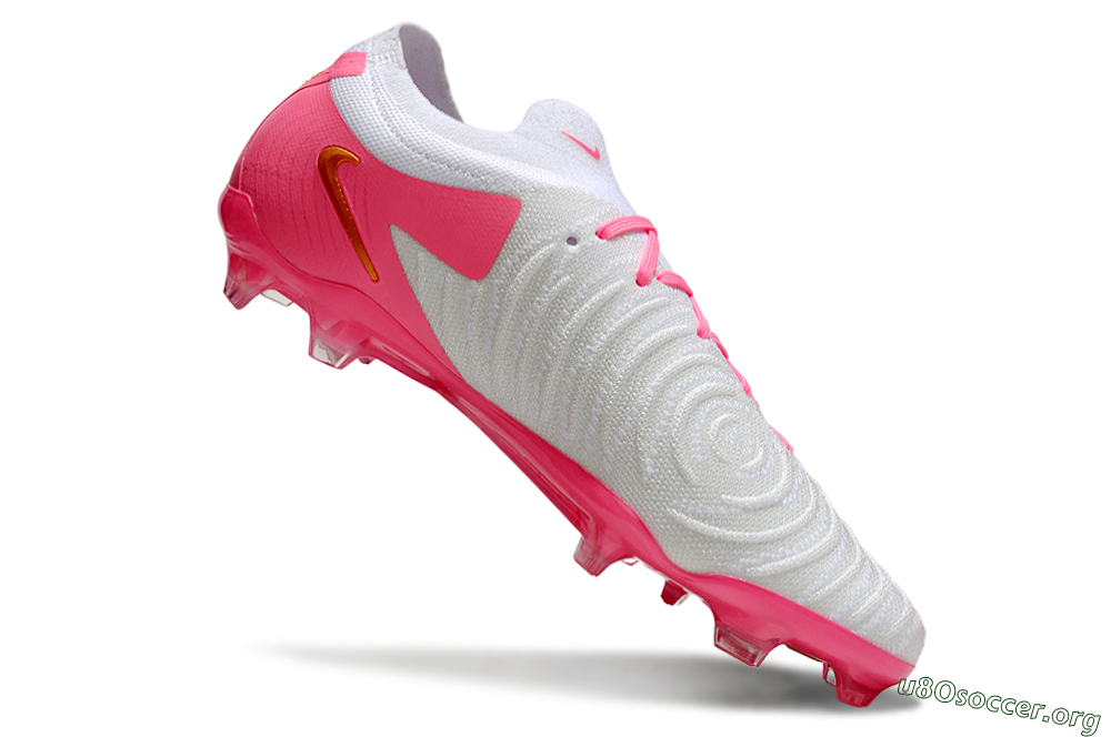 Nike Phantom GX Elite FG Football Boots - White/Pink/Gold 4
