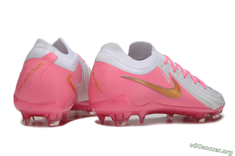Nike Phantom GX Elite FG Football Boots - White/Pink/Gold 6