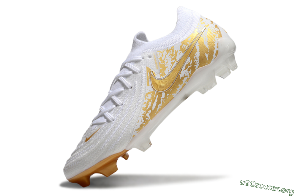 Nike Phantom GX Elite FG Football Boots - White/Gold 5