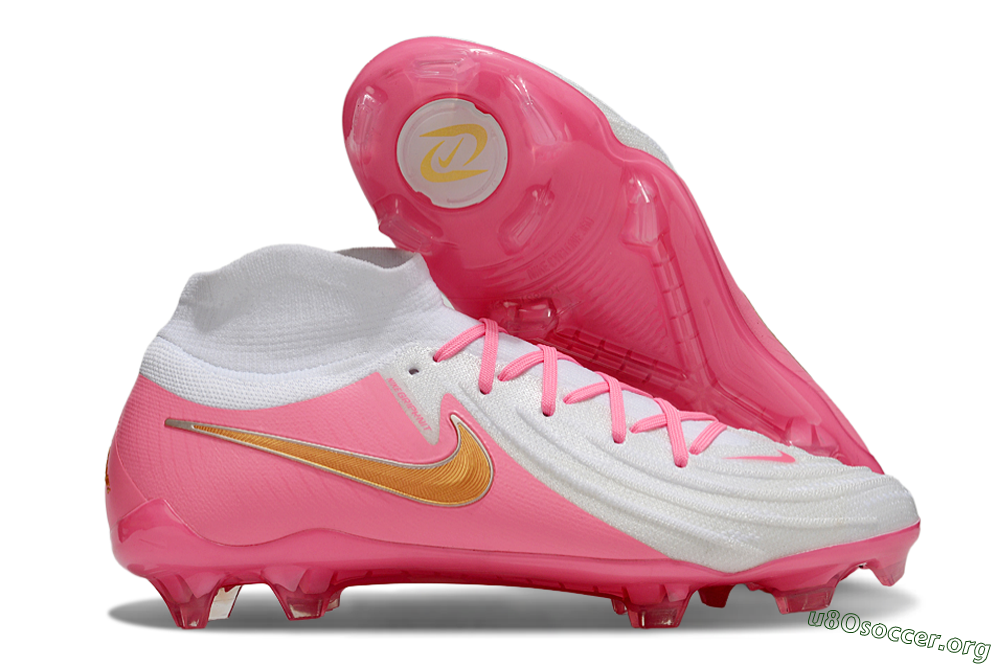 Nike Phantom Luna Elite NU FG Football Boots - White/Pink/Gold 2