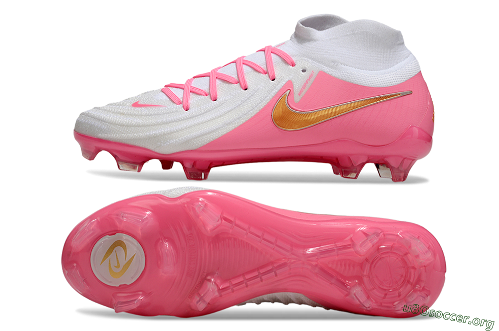 Nike Phantom Luna Elite NU FG Football Boots - White/Pink/Gold 1