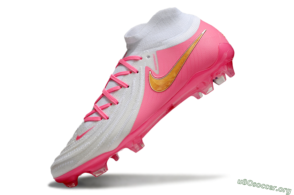 Nike Phantom Luna Elite NU FG Football Boots - White/Pink/Gold 4