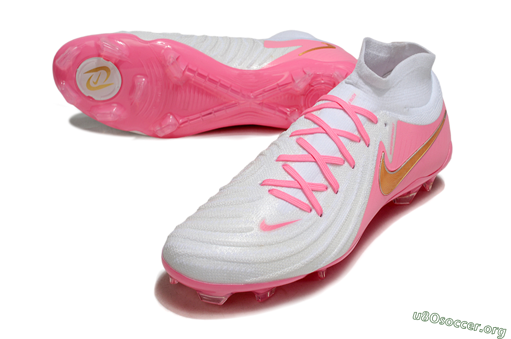 Nike Phantom Luna Elite NU FG Football Boots - White/Pink/Gold 5