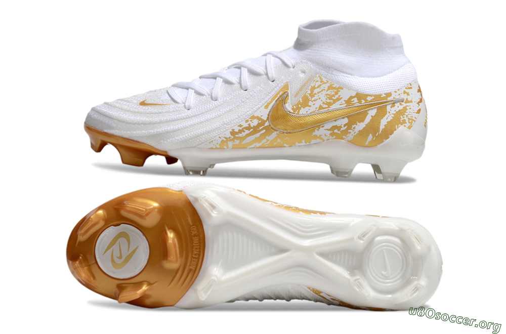 Nike Phantom Luna Elite NU FG Football Boots - White/Gold 1