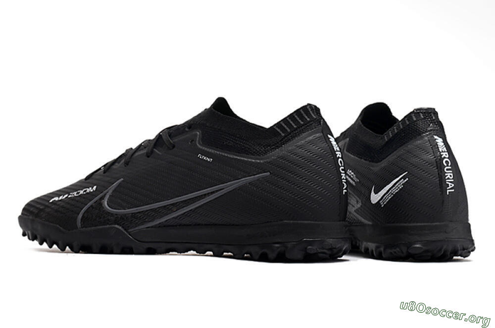Nike Air Zoom Mercurial Vapor 16 Elite TF Football Shoes - Black/White/Yellow 4