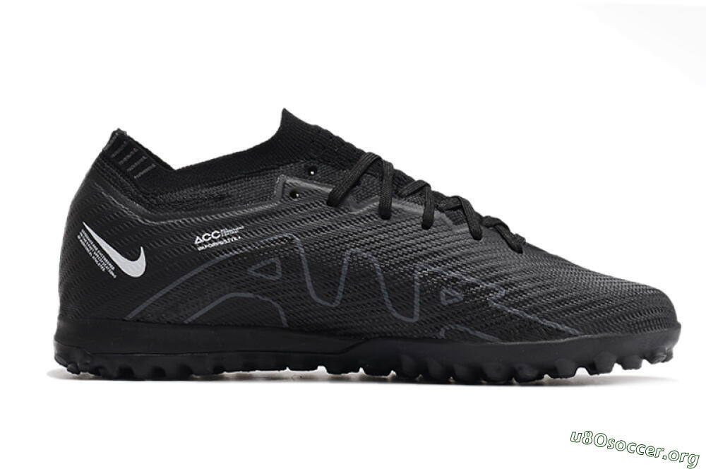 Nike Air Zoom Mercurial Vapor 16 Elite TF Football Shoes - Black/White/Yellow 5