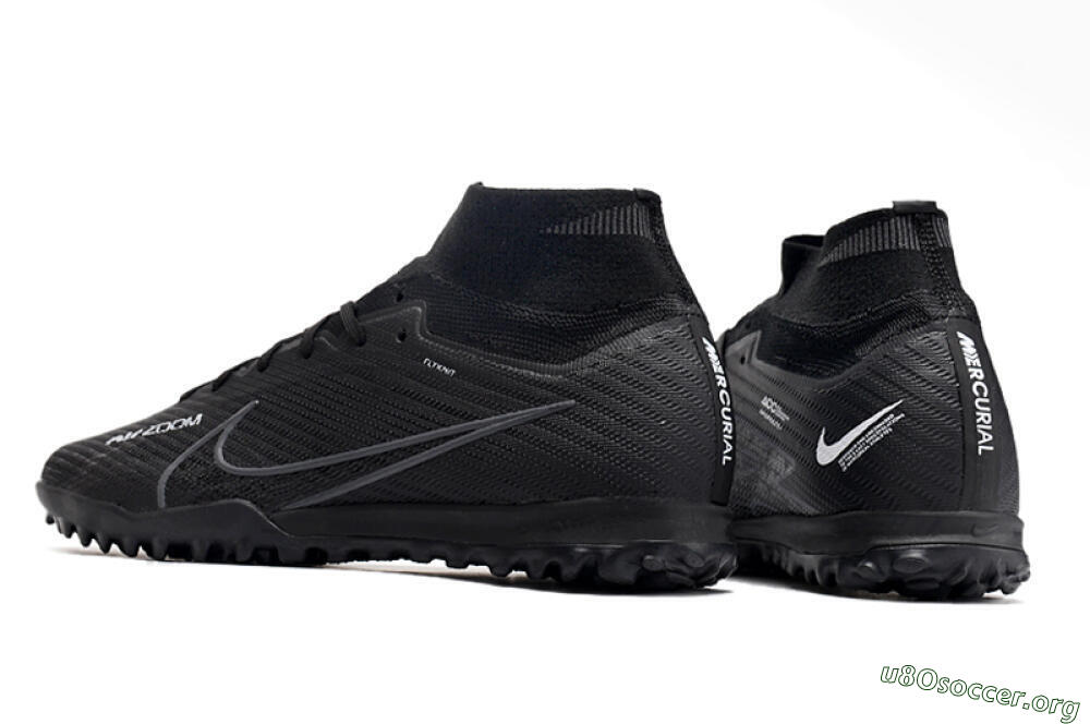 Nike Air Zoom Mercurial Superfly 10 Elite TF Football Shoes - Black/White/Yellow 4