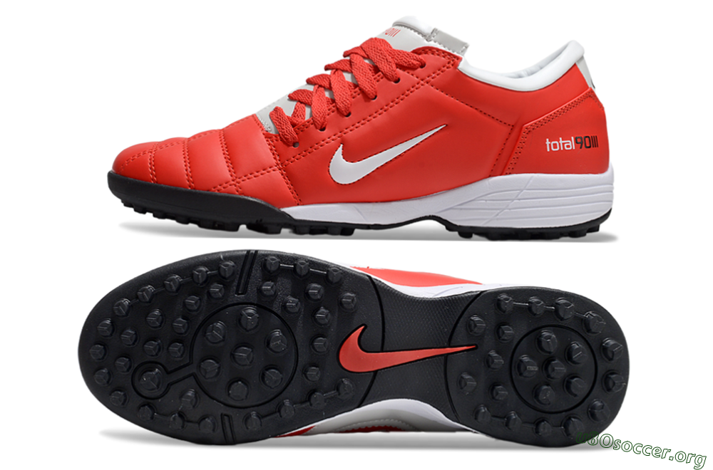 Nike Total 90 II TF Football Shoes - Red/White/Black 1