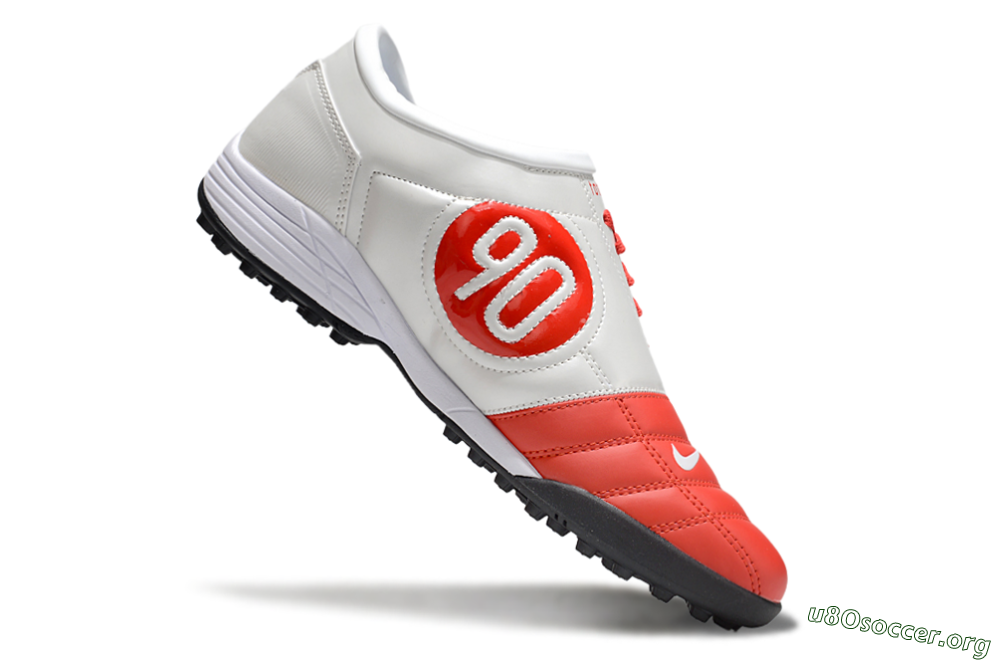Nike Total 90 II TF Football Shoes - Red/White/Black 4