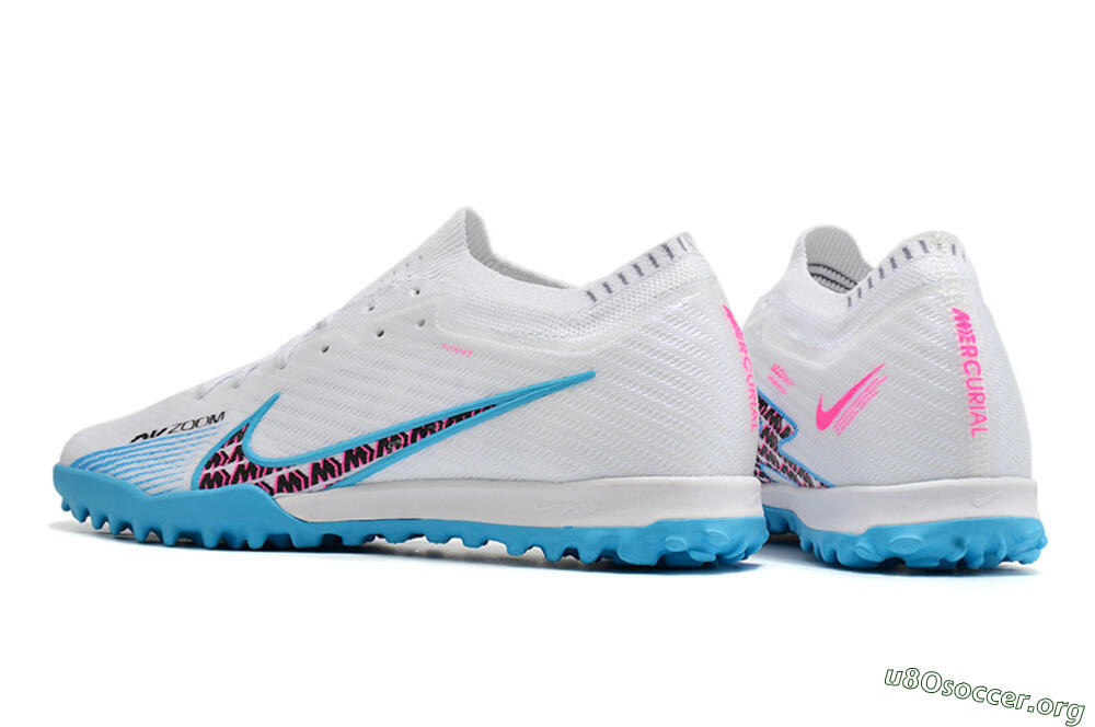 Nike Air Zoom Mercurial Vapor 16 Elite TF Football Shoes - White/Red/Blue 4