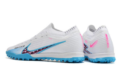 Nike Air Zoom Mercurial Vapor 16 Elite TF Football Shoes - White/Red/Blue