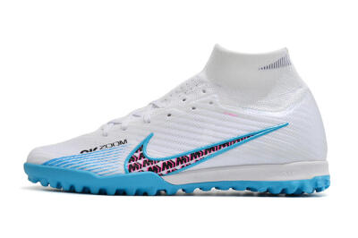Nike Air Zoom Mercurial Superfly 10 Elite TF Football Shoes - White/Blue/Red