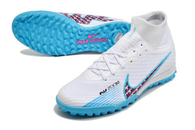 Nike Air Zoom Mercurial Superfly 10 Elite TF Football Shoes - White/Blue/Red