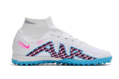 Nike Air Zoom Mercurial Superfly 10 Elite TF Football Shoes - White/Blue/Red