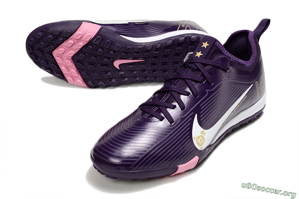 Nike Air Zoom Mercurial Vapor 16 Pro TF Football Shoes - Purple/White/Gold 0