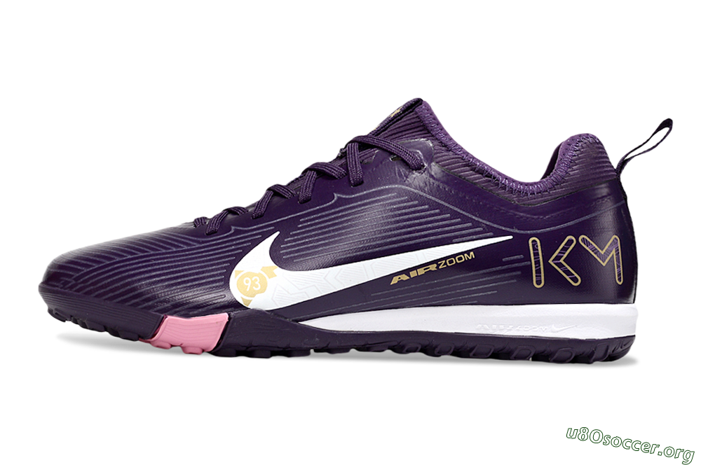 Nike Air Zoom Mercurial Vapor 16 Pro TF Football Shoes - Purple/White/Gold 3