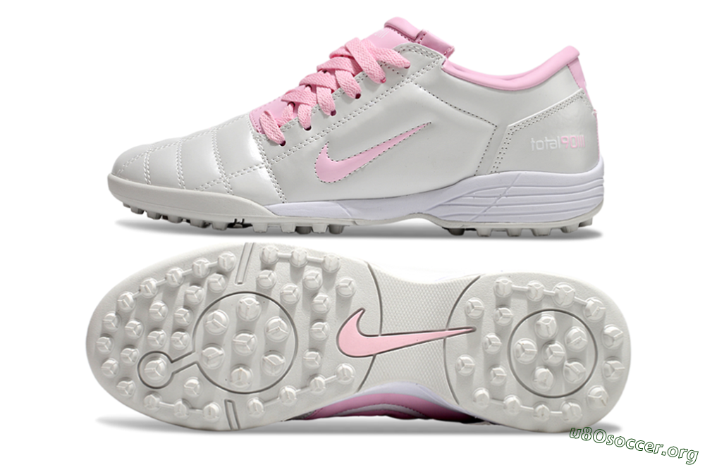 Nike Total 90 II TF Football Shoes - Beige/Pink/White 1