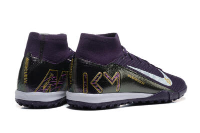 Nike Air Zoom Mercurial Superfly 10 Elite TF Football Shoes - Purple/White/Gold