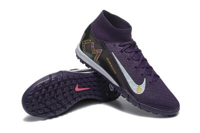 Nike Air Zoom Mercurial Superfly 10 Elite TF Football Shoes - Purple/White/Gold